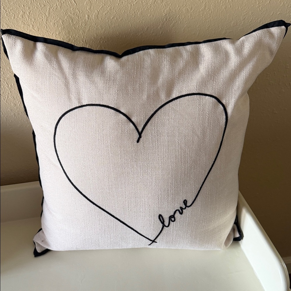 Ellen DeGeneres Cream and Black Accent Pillow